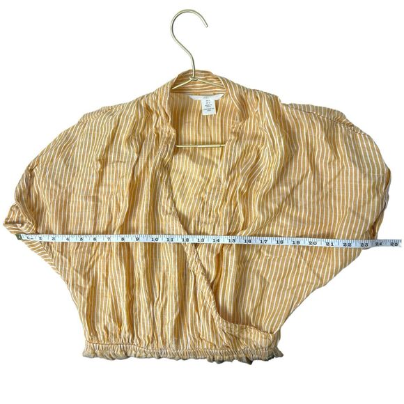 H&M Striped Dress V Neck Short Sleeve Elastic Waist Casual Summer‎ Womans 2 WP99 - Picture 6 of 9